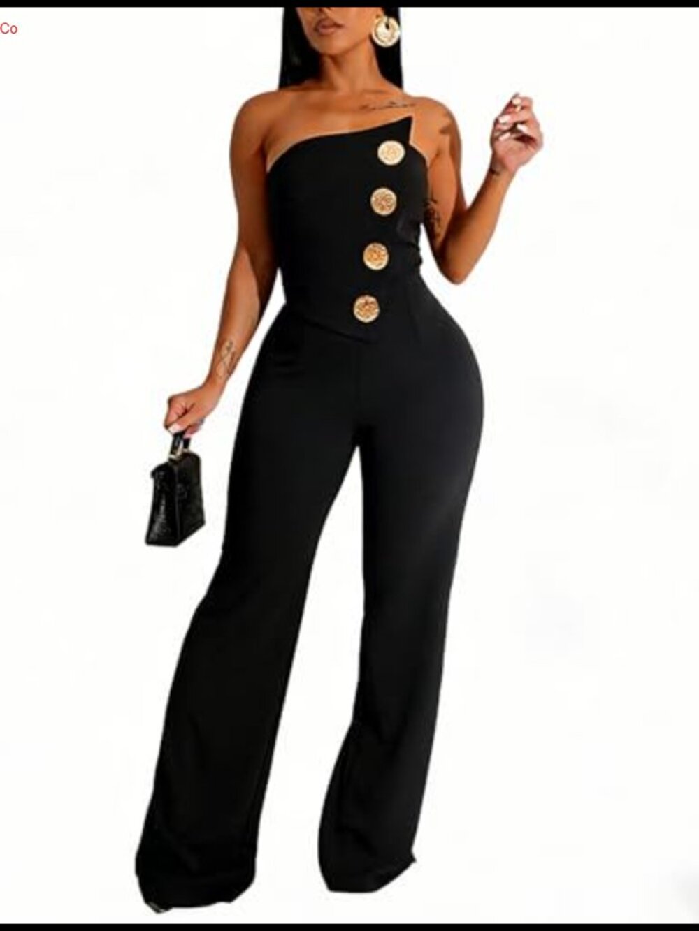 Strapless Off Shoulder Wide Leg Jumpsuit Sleeveless Formal Party Wear
